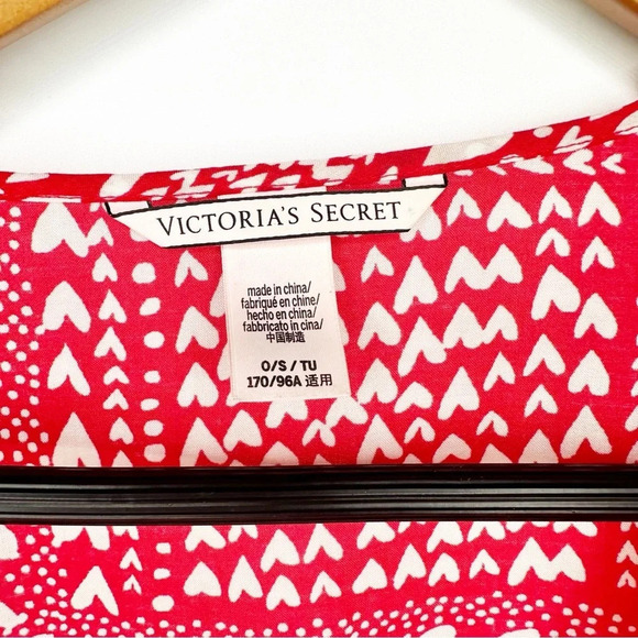 Victoria’s Secret Red White Hearts Cover Up One Size - Picture 2 of 4